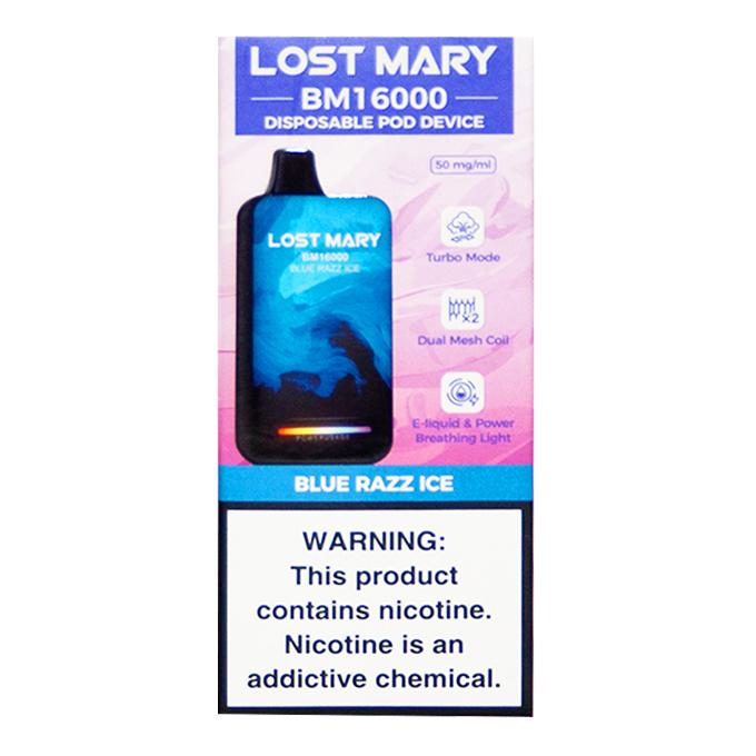 Vape Amazon Lost Mary Nera 30K Fullview Prefilled Vape Pod | 800mAh | 20mg  | Prefilled Pods Blue Razz Ice Lost Mary Nera Fullview Kit Review Australia