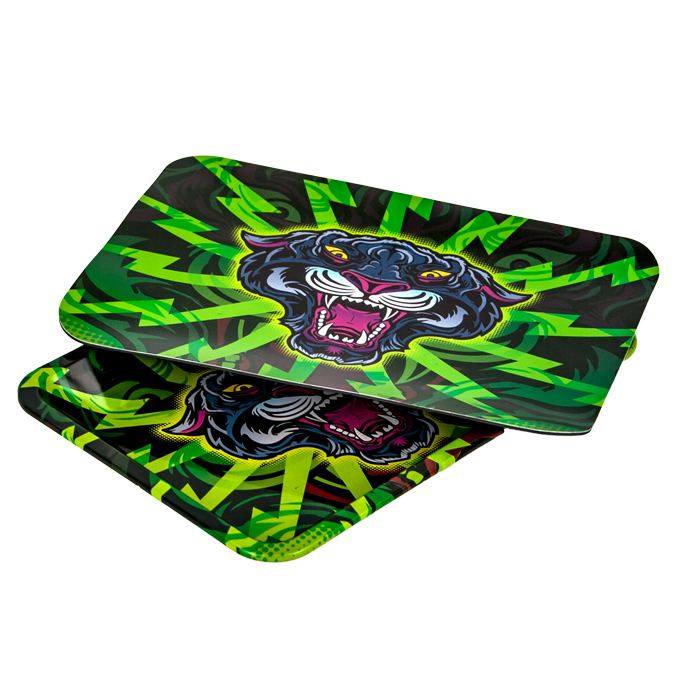 Bandeja Metal Tray Con Tapa Pantera 180 X 125mm MT65