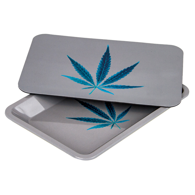 Bandeja Metal Tray Con Tapa Gris con Chala 180 X 125mm MT66