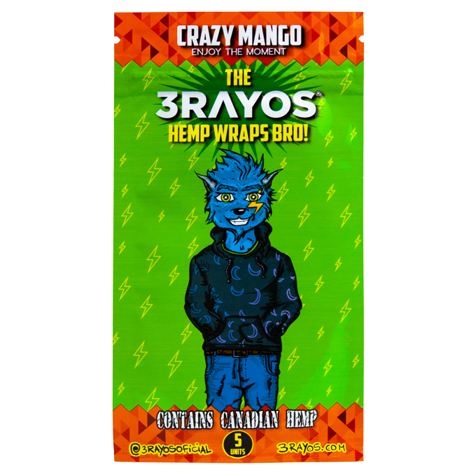 Sedas HEMP Wraps 3Rayos Crazy Mango X Unidad
