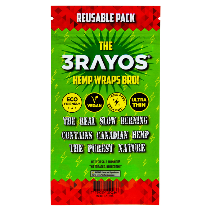 Sedas HEMP Wraps 3Rayos Sweet Strawberry X Unidad - Imagen 2