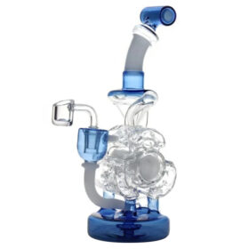 BONG 144 SUPER RECICLADOR DOBLE CAMARA PERC SHOWER HEAD + BANGUER ALIEN 26CM