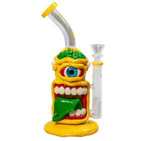 BONG 193 3D PINTADO A MANO CON PERCOLADOR PANAL DE MIEL 25CM