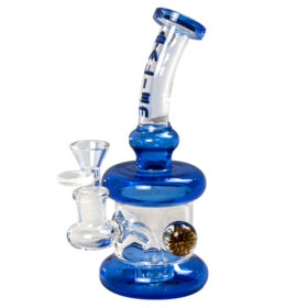 BONG 2285 MINI BONG CON FLOR Y PERC 18CM