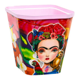 Maceta Plástica Cuadrada Estampada MEC12