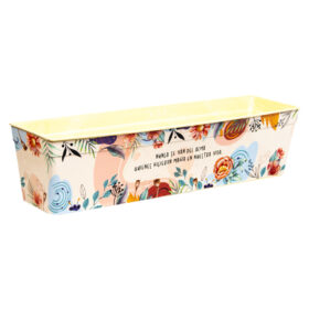 Maceta Jardinera Plástica Rectangular Estampada LJJ40