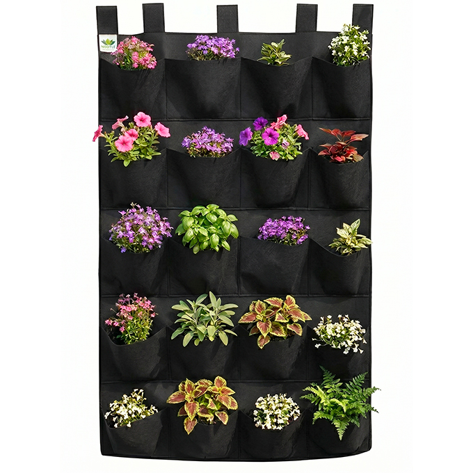 Maceta Jardin Vertical Geotextil Lotus 20 Bolsillos