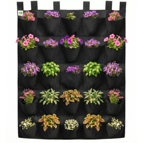 Maceta Jardin Vertical Geotextil Lotus 25 Bolsillos