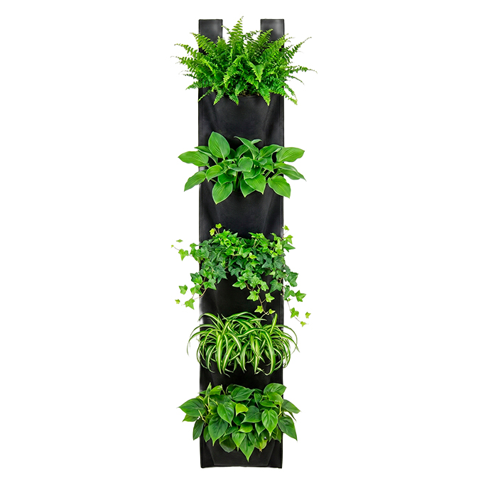 Maceta Jardin Vertical Geotextil Lotus 5 Bolsillos